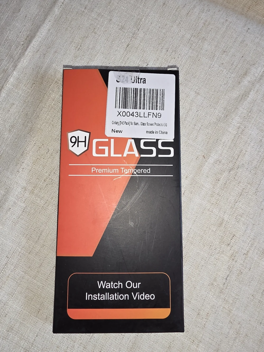 Tempered Glass Screen Protector - Black/Orange